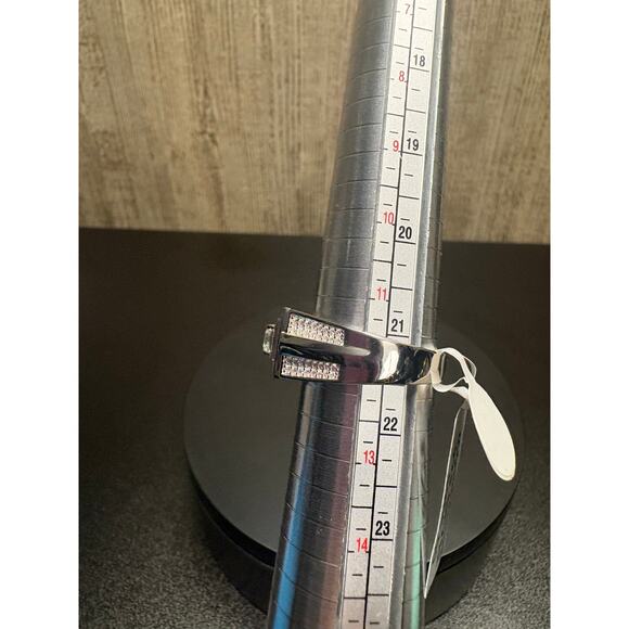 Sz. 12 - 3ct Moissanite Stamped 925 Sterling Silver Men Ring - Picture 6 of 6